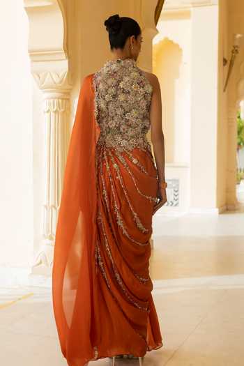 Moledro Gaia Embellished Saree Gown