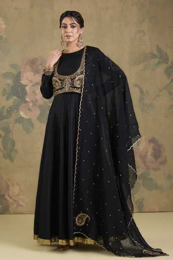 Studio A Embroidered Jacket With Anarkali Set 