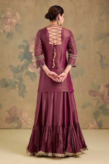 Studio A Embroidered Kurta Sharara Set 