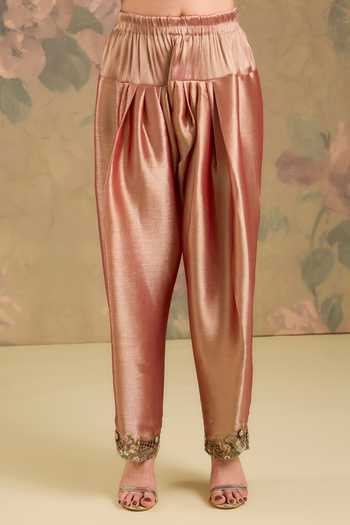 Buy Studio A Peach Tissue Round Neck, Yes Sequin Work Kurta Set Online at Aza Fashions Buy_Studio A_Peach Tissue Round Neck, Yes Sequin Work Kurta Set _Online_at_Aza_Fashions