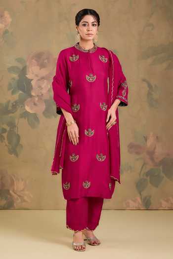 Studio A Silk Embroidered Kurta Set 