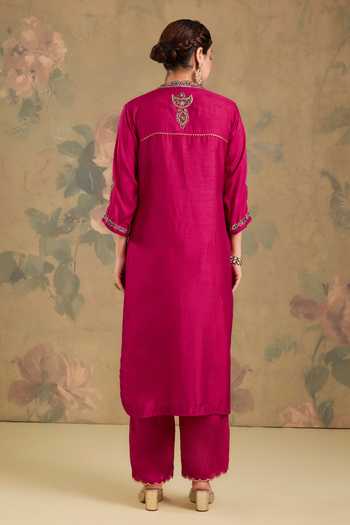 Studio A Silk Embroidered Kurta Set 
