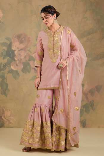 Studio A Embroidered Kurta Gharara Set 