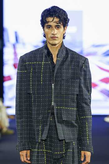 Dhruv Vaish Printed Jacket Trouser Set