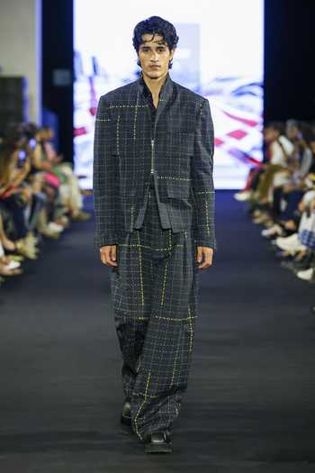 Dhruv Vaish Printed Jacket Trouser Set