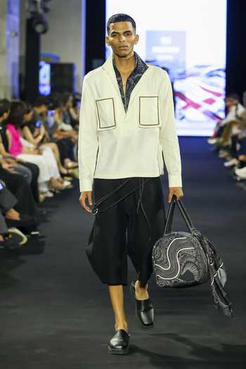Dhruv Vaish Denim Shacket & Shorts Set