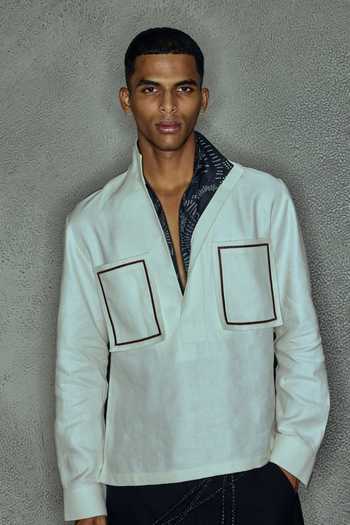 Dhruv Vaish Denim Shacket & Shorts Set
