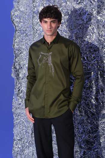 Sanjana Reddy Designs Cotton Embroidered Shirt 