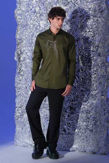 Sanjana Reddy Designs Cotton Embroidered Shirt 