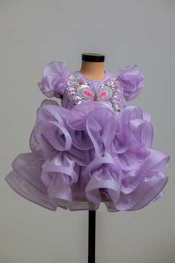 Lil Angels Butterfly Embroidered Dress