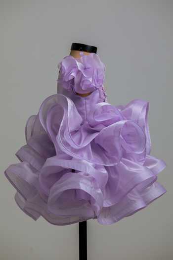 Lil Angels Purple Cotton, Organza, Satin Butterfly Embroidered Dress Online at Aza Fashions Lil Angels_Purple Cotton, Organza, Satin Butterfly Embroidered Dress _Online_at_Aza_Fashions