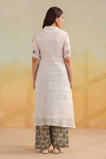 Anshu Wadhwa Patch Embroidered Kurta Set 