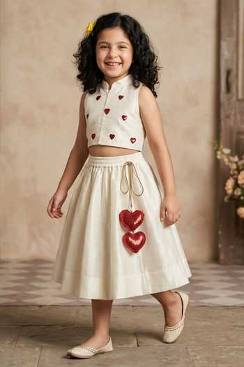 Buy Byb Premium White Silk Beads Embroidered Top And Tasseled Skirt Set Online at Aza Fashions Buy_Byb Premium_White Silk Beads Embroidered Top And Tasseled Skirt Set _Online_at_Aza_Fashions