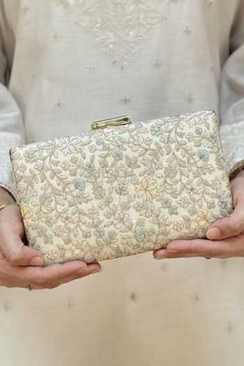 Amyra Avril Embroidered Sleek Clutch