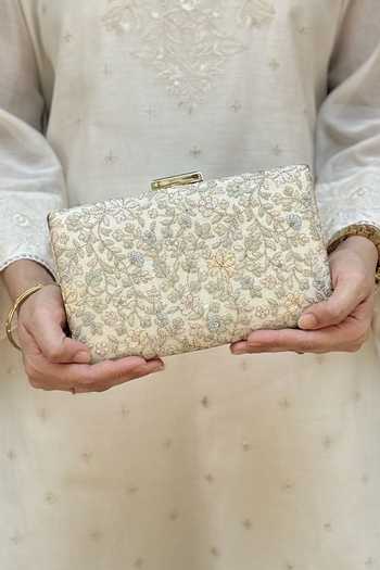 Amyra Avril Embroidered Sleek Clutch