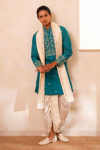 Tira by Naresh Raj Embroidered Kurta With Dhoti Pant 