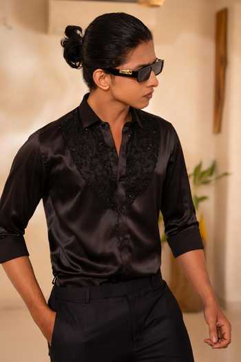 Tira by Naresh Raj Satin Embroidered Shirt 