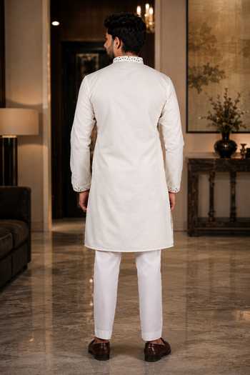 Jhambthreads Embroidered Placket Kurta & Pant Set 