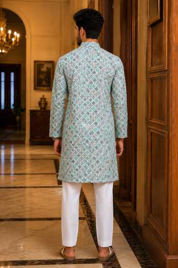 Jhambthreads Geometric Print Kurta & Pant Set