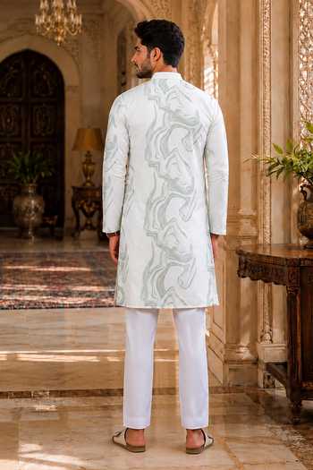 Jhambthreads Marble Print Kurta & Pant Set