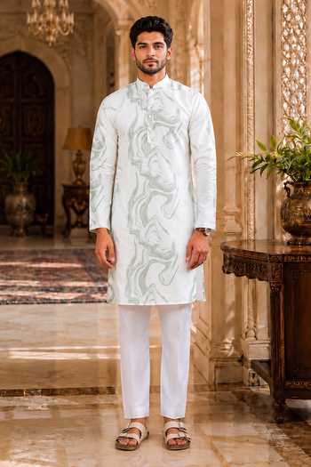 Jhambthreads Marble Print Kurta & Pant Set