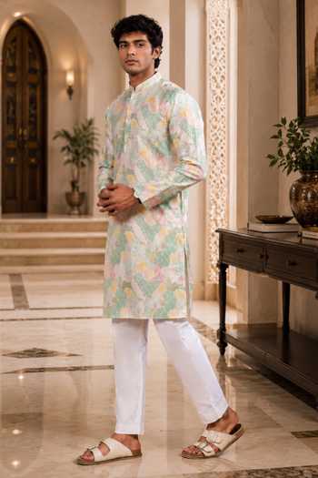 Jhambthreads Abstract Print Kurta & Pant Set