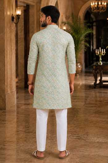 Jhambthreads Printed Pastel Kurta & Pant Set