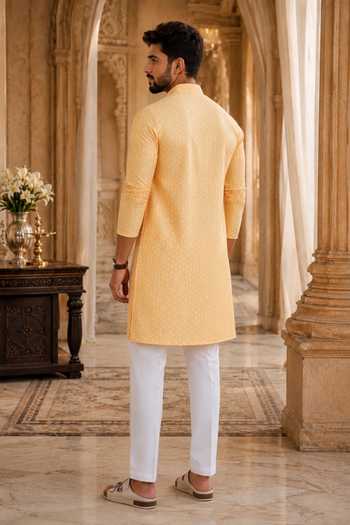 Jhambthreads Printed Striped Kurta & Pant Set