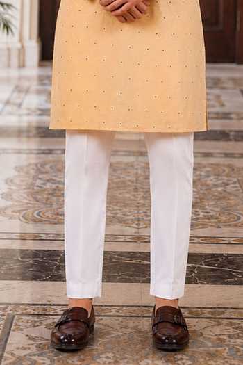 Jhambthreads Beige Cotton, Silk Woven Butti Kurta And Pant Set Online at Aza Fashions Jhambthreads_Beige Cotton, Silk Woven Butti Kurta And Pant Set _Online_at_Aza_Fashions