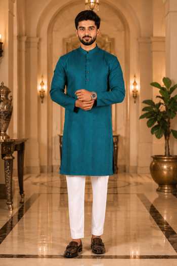 Jhambthreads Embroidered Cotton Kurta Set