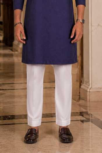 Jhambthreads Navy Cotton, Silk Embroidery Work Mens Kurta And Pant Set Online at Aza Fashions Jhambthreads_Navy Cotton, Silk Embroidery Work Mens Kurta And Pant Set _Online_at_Aza_Fashions