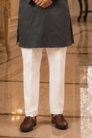 Jhambthreads Grey Cotton, Silk Woven Plain Kurta And Pant Set Online at Aza Fashions Jhambthreads_Grey Cotton, Silk Woven Plain Kurta And Pant Set _Online_at_Aza_Fashions