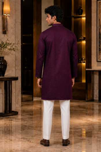 Jhambthreads Woven Dobby Kurta & Pant Set 