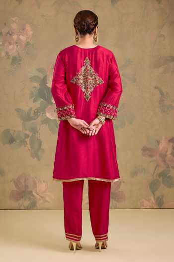 Studio A Silk Embroidered Kurta Set 