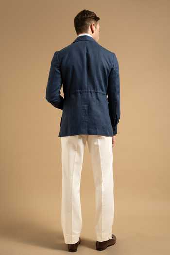 Gargee Designers Navy Linen Utility Shacket