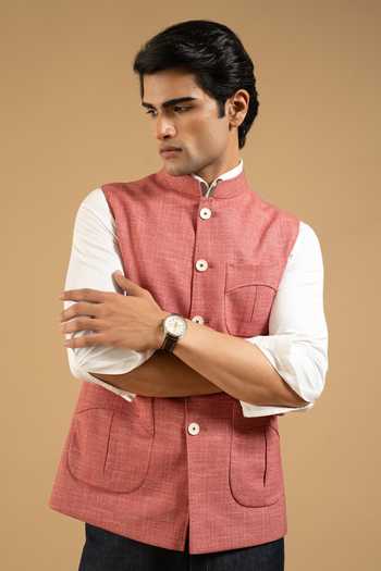 Gargee Designers Textured Patch Pocket Down Vest