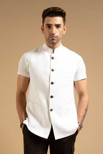 Gargee Designers Linen Patch Pocket Down Vest