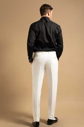 Gargee Designers Black Textured Embellished Panel Shirt 