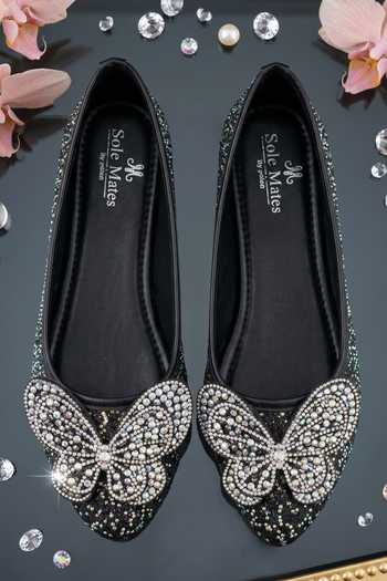 Buy Sole Mates by Palak Black Buterfly Embellished Ballerinas Online at Aza Fashions Buy_Sole Mates by Palak_Black Buterfly Embellished Ballerinas _Online_at_Aza_Fashions