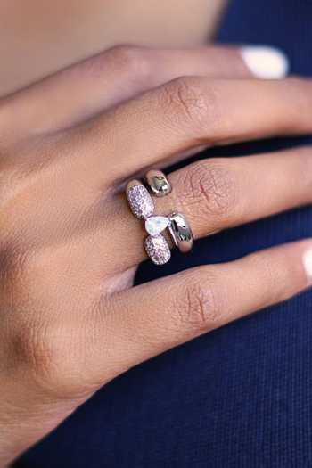 ESME Gold Plated Elara Twin Ring Online at Aza Fashions ESME_Gold Plated Elara Twin Ring _Online_at_Aza_Fashions