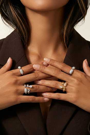 ESME Silver Plated Elara Twin Ring Online at Aza Fashions ESME_Silver Plated Elara Twin Ring _Online_at_Aza_Fashions
