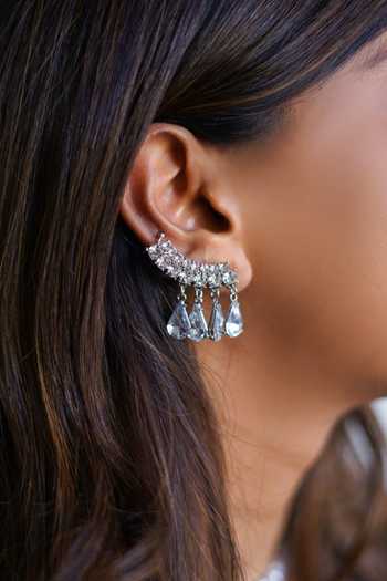 Buy ESME White Celeste Crystal Embellished Ear Cuff Online at Aza Fashions Buy_ESME_White Celeste Crystal Embellished Ear Cuff _Online_at_Aza_Fashions