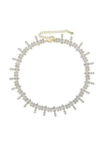 ESME Lustre Fringe Embellished Necklace 