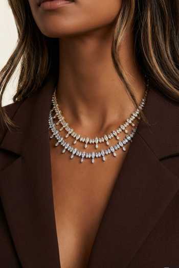 ESME Lustre Fringe Embellished Necklace 