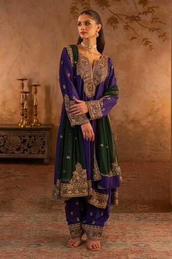 ANGAD SINGH Silk Embroidered Kurta Set