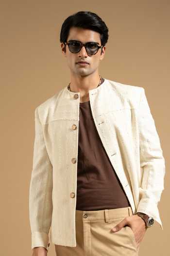 Gargee Designers Textured Bandhgala Style Shacket 