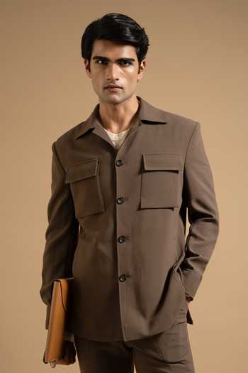 Gargee Designers Espresso Stretchable Minimal Shacket