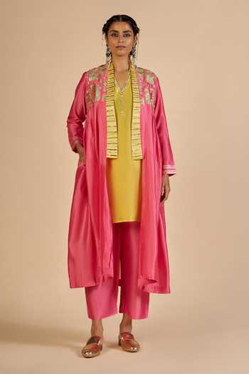 Gulabo By Abu Sandeep Flared Embroidered Coat