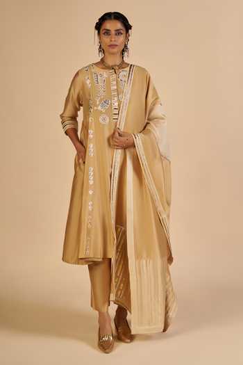 Gulabo By Abu Sandeep Color Block Chanderi Dupatta 