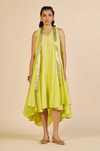 Gulabo By Abu Sandeep Asymmetric Sequin Jacket